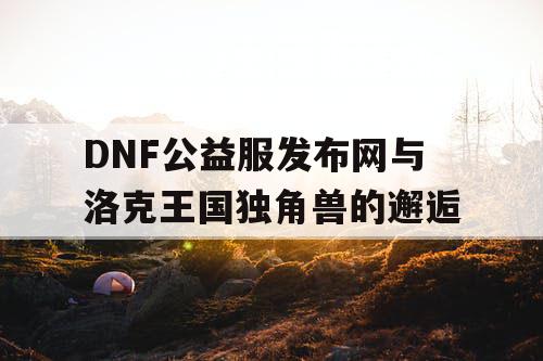 DNF公益服发布网与洛克王国独角兽的邂逅